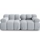 MICADONI Bellis Modul sofa, 2 seter - bl flyel og sort plast