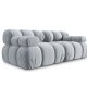 MICADONI Bellis Modul sofa, 2 seter - bl flyel og sort plast