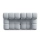 MICADONI Bellis Modul sofa, 2 seter - bl flyel og sort plast