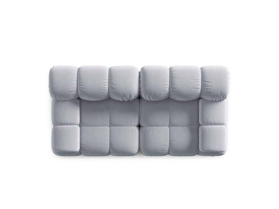 MICADONI Bellis Modul sofa, 2 seter - bl flyel og sort plast