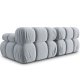 MICADONI Bellis Modul sofa, 2 seter - bl flyel og sort plast