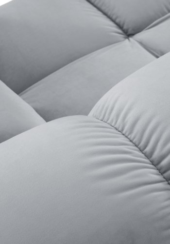 MICADONI Bellis Modul sofa, 2 seter - bl flyel og sort plast