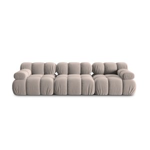 MICADONI Bellis Modul sofa, 3 sder - beige fljl og sort plastik