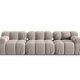 MICADONI Bellis Modul sofa, 3 seter - beige flyel og sort plast