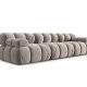 MICADONI Bellis Modul sofa, 3 seter - beige flyel og sort plast