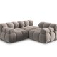 MICADONI Bellis Modul sofa, 3 seter - beige flyel og sort plast