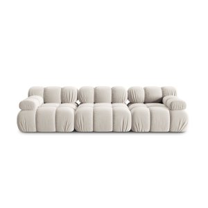 MICADONI Bellis Modul sofa, 3 sder - beige fljl og sort plastik