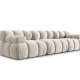 MICADONI Bellis Modul sofa, 3 seter - beige flyel og sort plast