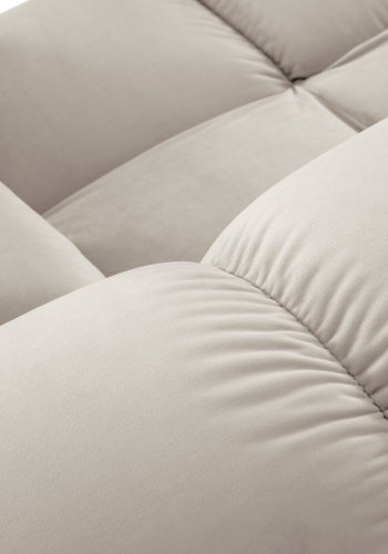 MICADONI Bellis Modul sofa, 3 seter - beige flyel og sort plast