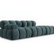 MICADONI Bellis Modul sofa, hyre, 4 seter - bl flyel og sort plast