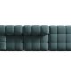 MICADONI Bellis Modul sofa, hyre, 4 seter - bl flyel og sort plast