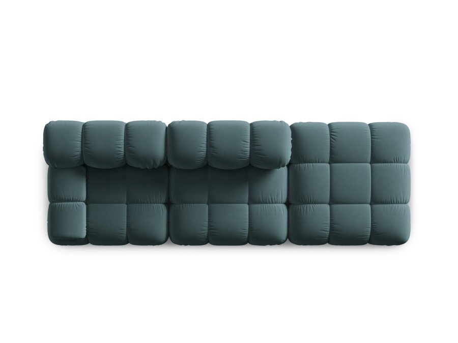 MICADONI Bellis Modul sofa, hyre, 4 seter - bl flyel og sort plast