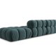 MICADONI Bellis Modul sofa, hyre, 4 seter - bl flyel og sort plast