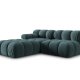 MICADONI Bellis Modul sofa, hyre, 4 seter - bl flyel og sort plast