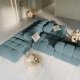 MICADONI Bellis Modul sofa, hyre, 4 seter - bl flyel og sort plast