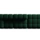 MICADONI Bellis Modulares Sofa, rechts, 4 Sitze - grüner Samt und schwarzer Kunststoff