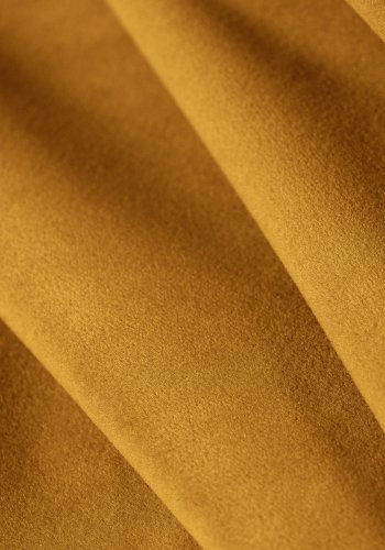 MICADONI Bellis Modulares Sofa, rechts, 4 Sitze - gelber Samt und schwarzer Kunststoff