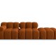 MICADONI Bellis Modul sofa, hyre, 4 seter - oransje flyel og sort plast