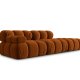 MICADONI Bellis Modul sofa, hyre, 4 seter - oransje flyel og sort plast