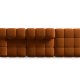 MICADONI Bellis Modul sofa, hyre, 4 seter - oransje flyel og sort plast
