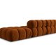 MICADONI Bellis Modul sofa, hyre, 4 seter - oransje flyel og sort plast