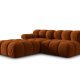 MICADONI Bellis Modul sofa, hyre, 4 seter - oransje flyel og sort plast
