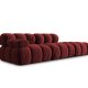 MICADONI Bellis Modul sofa, hyre, 4 seter - rd flyel og sort plast