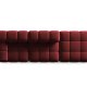 MICADONI Bellis Modul sofa, hyre, 4 seter - rd flyel og sort plast
