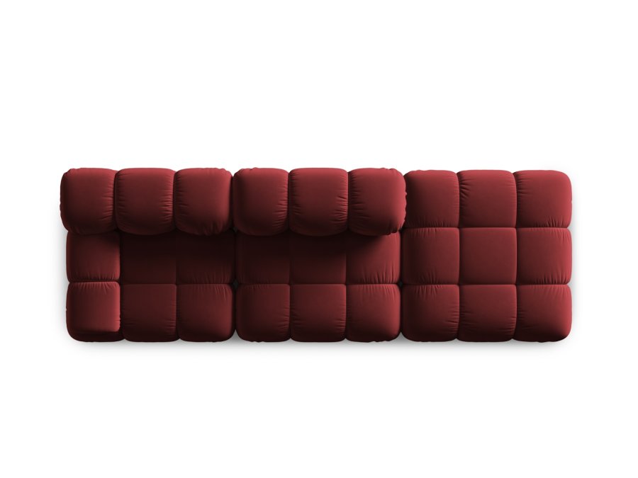 MICADONI Bellis Modul sofa, hyre, 4 seter - rd flyel og sort plast