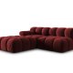 MICADONI Bellis Modul sofa, hyre, 4 seter - rd flyel og sort plast