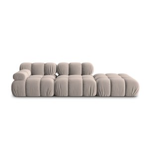 MICADONI Bellis Modul sofa, hjre, 4 sder - beige fljl og sort plastik