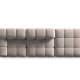 MICADONI Bellis Modul sofa, hjre, 4 sder - beige fljl og sort plastik