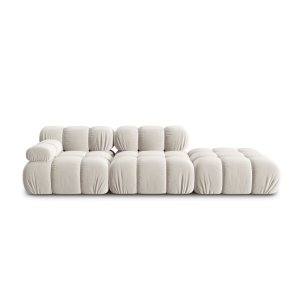 MICADONI Bellis Modul sofa, hjre, 4 sder - beige fljl og sort plastik
