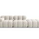 MICADONI Bellis Modul sofa, hyre, 4 seter - beige flyel og sort plast