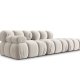MICADONI Bellis Modul sofa, hyre, 4 seter - beige flyel og sort plast