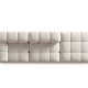 MICADONI Bellis Modul sofa, hyre, 4 seter - beige flyel og sort plast