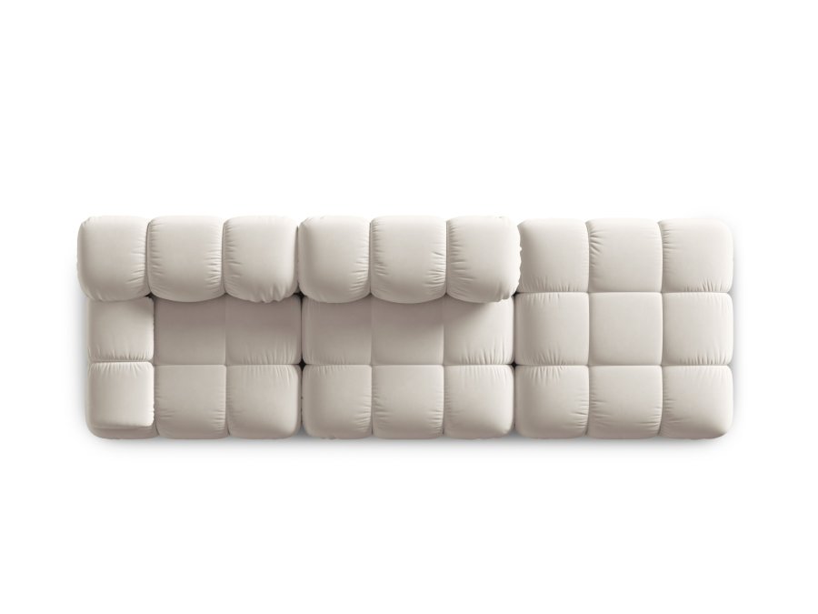 MICADONI Bellis Modul sofa, hyre, 4 seter - beige flyel og sort plast