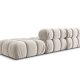 MICADONI Bellis Modul sofa, hyre, 4 seter - beige flyel og sort plast