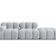 MICADONI Bellis Modul sofa, hyre, 4 seter - bl flyel og sort plast