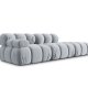 MICADONI Bellis Modul sofa, hyre, 4 seter - bl flyel og sort plast