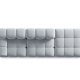 MICADONI Bellis Modul sofa, hyre, 4 seter - bl flyel og sort plast