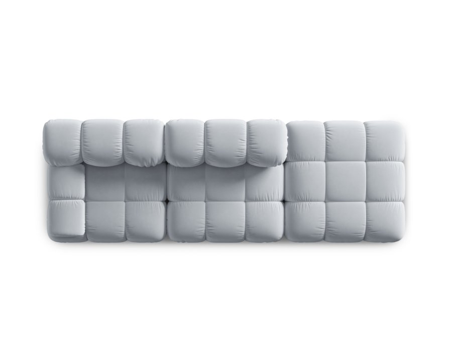 MICADONI Bellis Modul sofa, hyre, 4 seter - bl flyel og sort plast