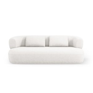 MICADONI Jenny sofa, 3 sder - beige chenille og sort plast