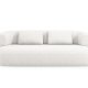 MICADONI Jenny sofa, 3 seter - beige chenille og sort plast