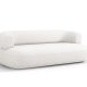 MICADONI Jenny sofa, 3 seter - beige chenille og sort plast