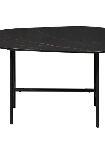 WOOOD VAJEN SOFFBORD MED MARMORLOOK BORDSKIVA SVART 70X70CM