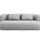 MICADONI Jenny sofa, 3 seter - slv chenille og sort plast
