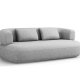 MICADONI Jenny sofa, 3 seter - slv chenille og sort plast