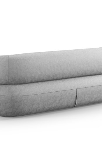MICADONI Jenny sofa, 3 seter - slv chenille og sort plast