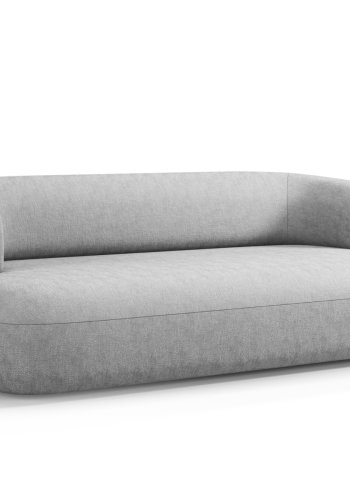MICADONI Jenny sofa, 3 seter - slv chenille og sort plast